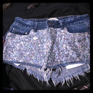 Vs pink sequin shorts size 6